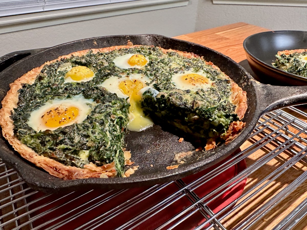 Recipe Review: Creamy Greens Pie With Baked&nbsp;Eggs